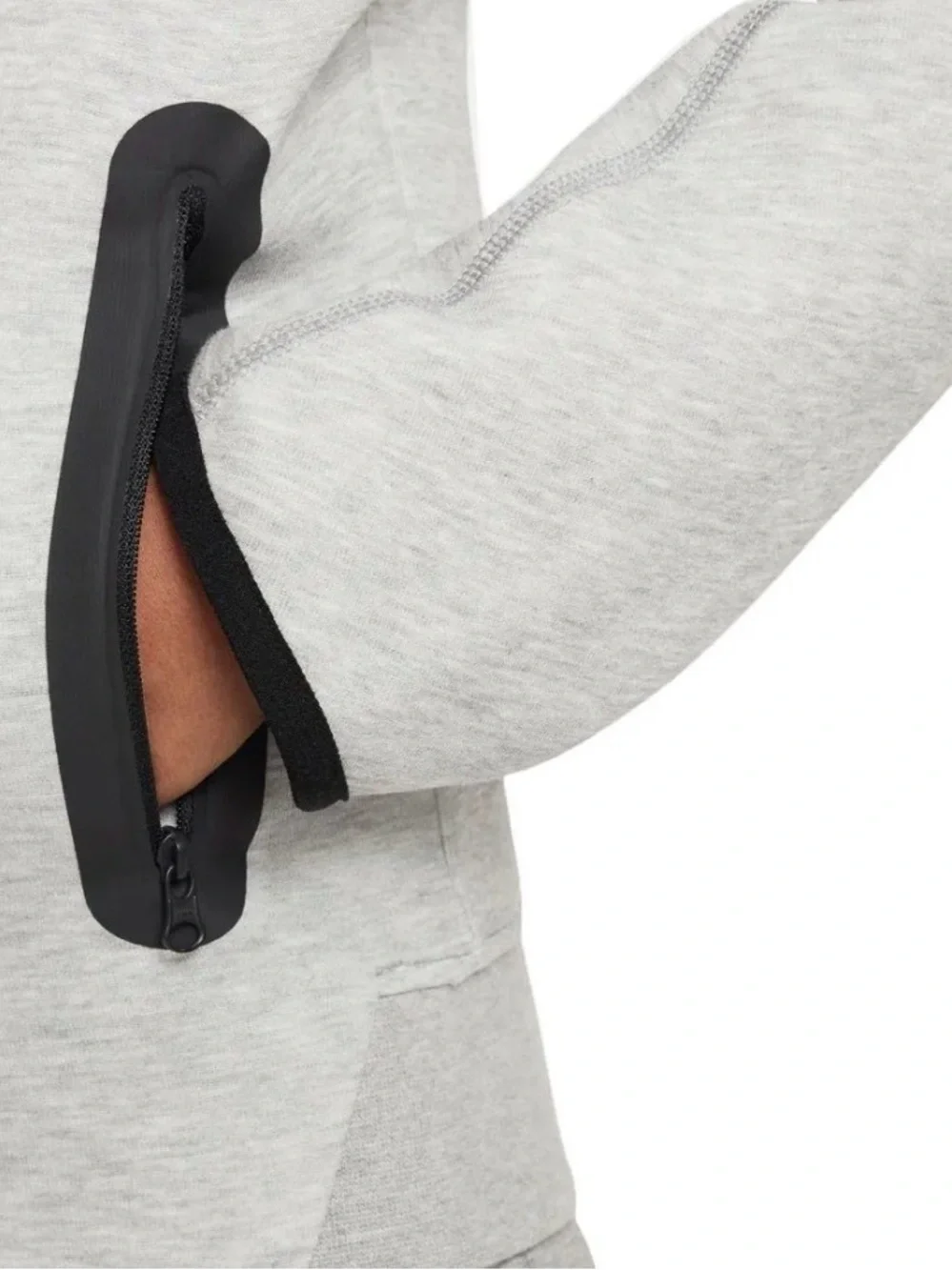 Nike Kids' Light Gray Full-Zip Hoodie Jacket